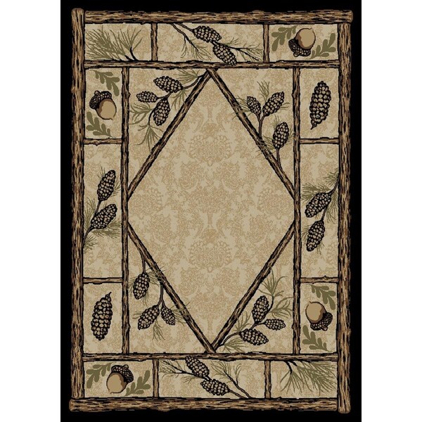 Sleep Ez 5 ft. 3 in. x 7 ft. 3 in. American Destination Brasstown Bald Area Rug, Multi Color SL2621693 - main